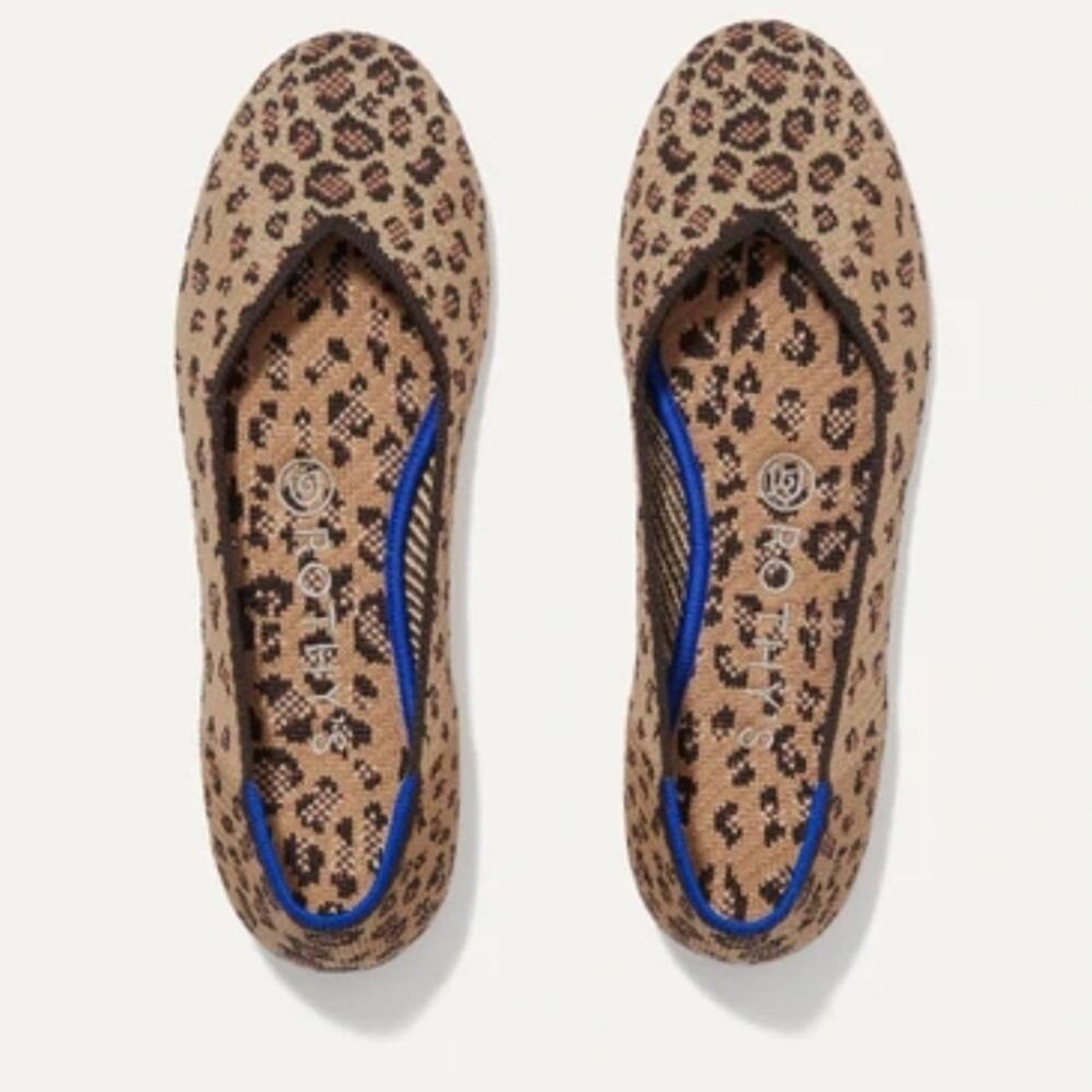 Rothy's The Flat Round Toe Limited Edition Cheetah Animal Print Womens | 9.5 EUC
